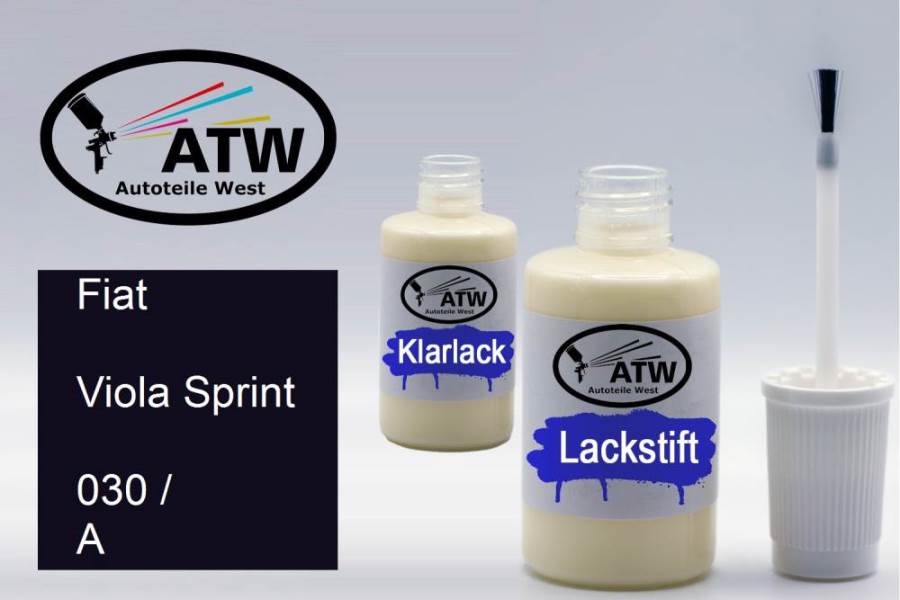 Fiat, Viola Sprint, 030 / A: 20ml Lackstift + 20ml Klarlack - Set, von ATW Autoteile West.